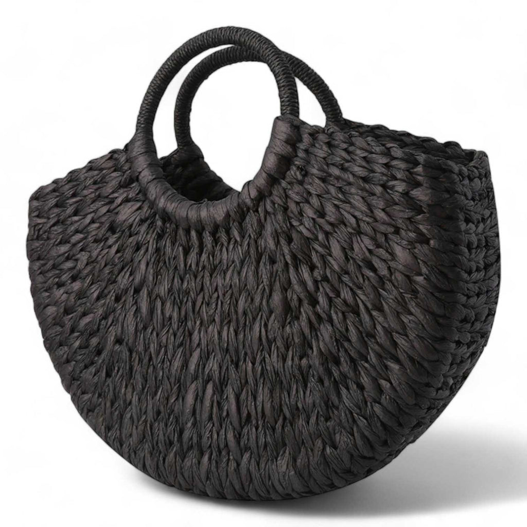 Woven handbag
Straw purse
Basket tote
Beach handbag
Boho purse
Summer bag
Natural woven purse
Black straw handbag
Eco-friendly bag
Casual woven purse